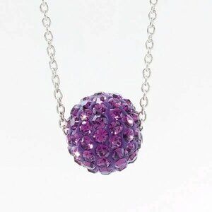 Touchstone Crystal by Swarovski Birthstone Necklace | February | NIB | Amethyst